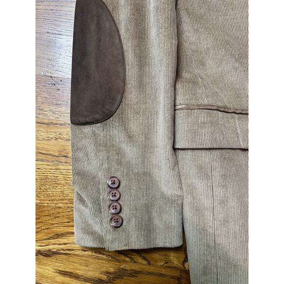 Ralph Lauren Mens Corduroy Blazer ports Coat Jacket Elbow Patches Brown 38 S - Picture 2 of 6